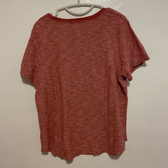 Old Navy Everywhere Slub Tee Neutral Stripes Orange Size XL - Picture 3 of 7